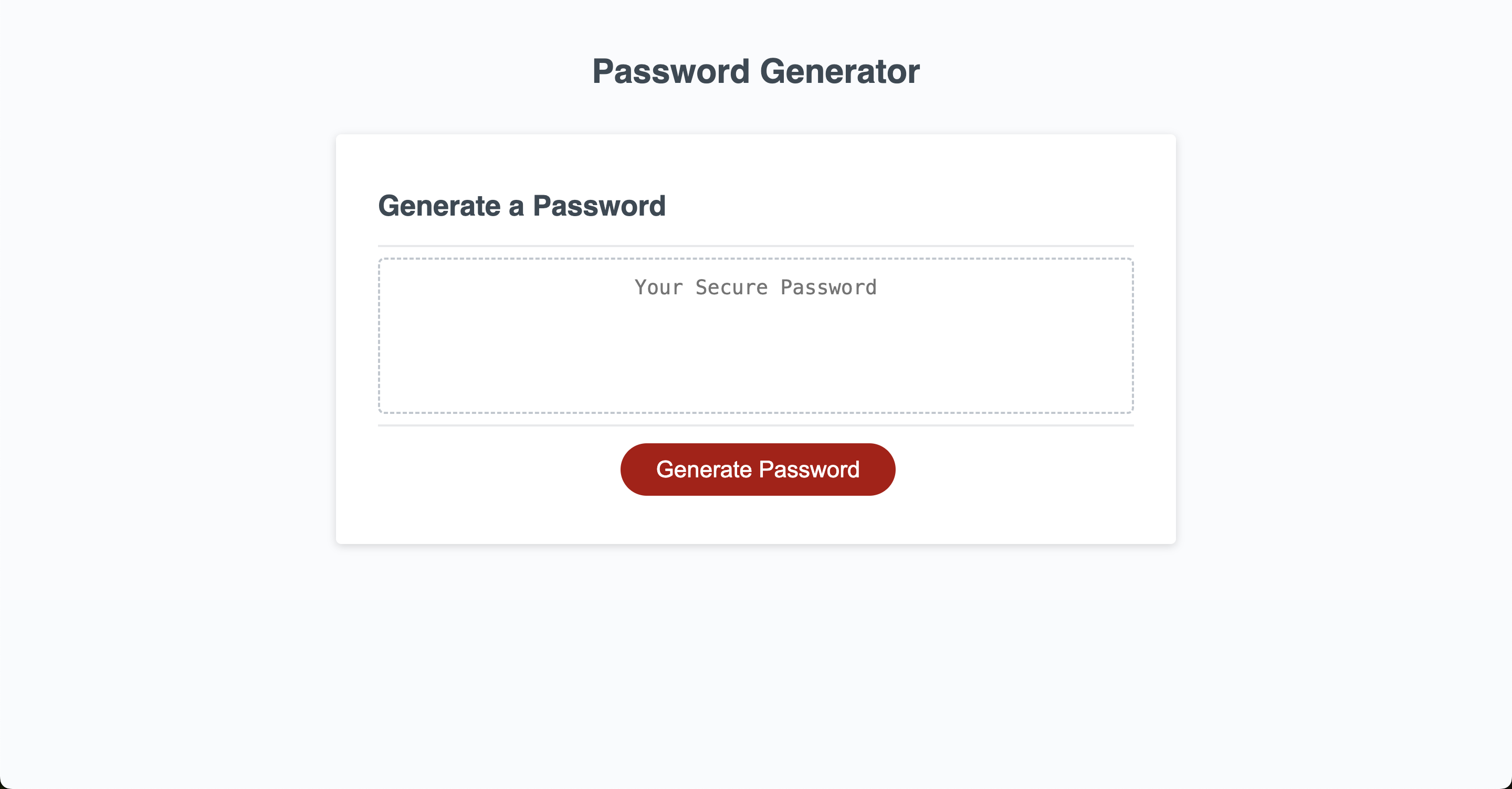 Password Generator